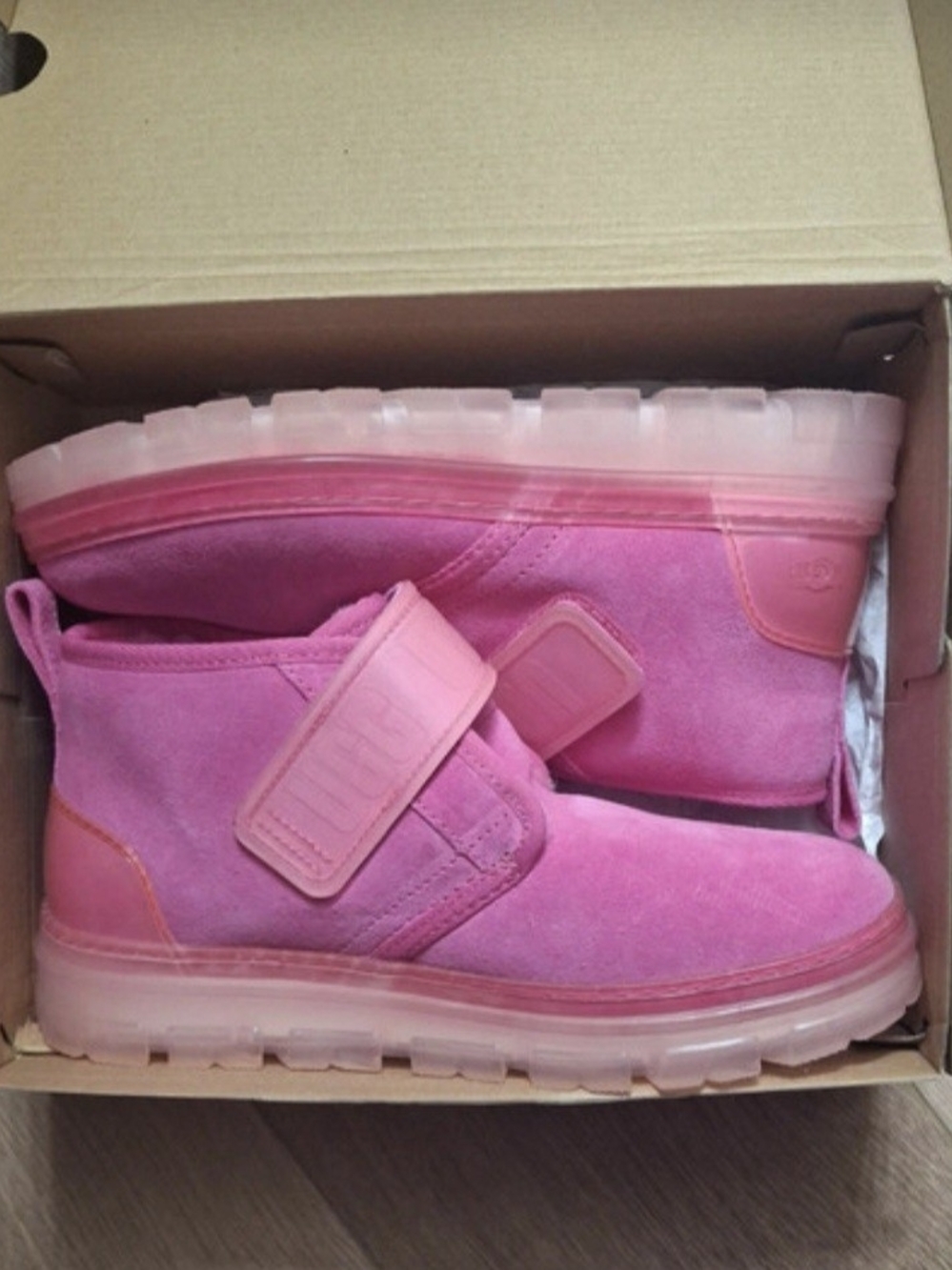 UGG Pink Plush Shearling Booties